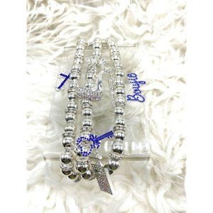 Silver Beads Apple Watch Charm Band